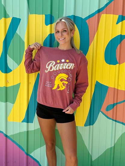 Barren Trojans Fight On Comfort Colors Crewneck