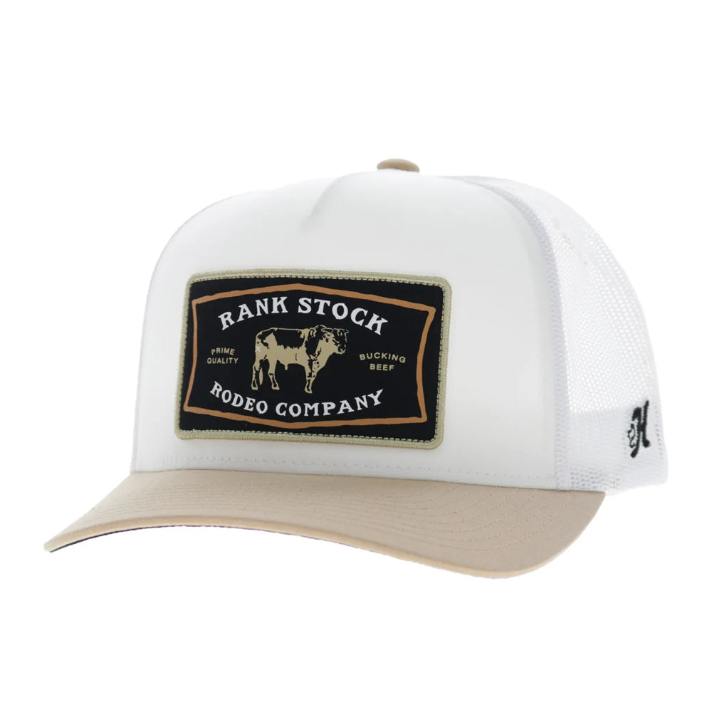 Hooey Men’s Rank Stock Trucker Hat - White/Tan