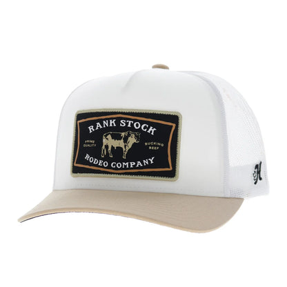 Hooey Men’s Rank Stock Trucker Hat - White/Tan