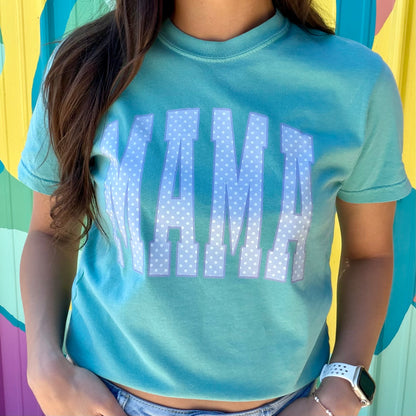 Mama Purple Polka Dots Comfort Colors Tee