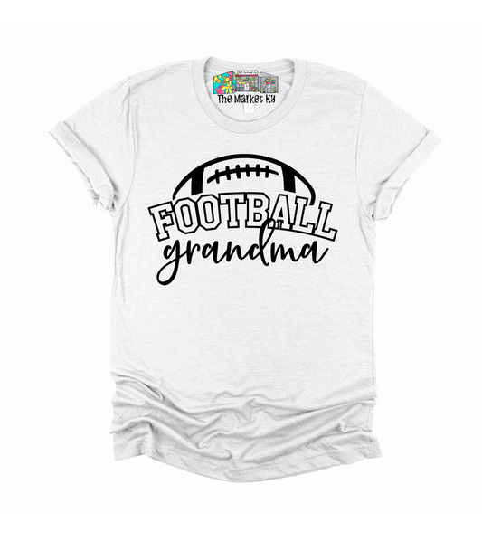 Football Grandma Tshirt Grey