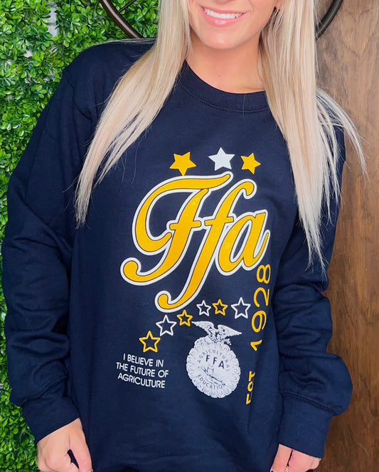 FFA Star Navy Crewneck