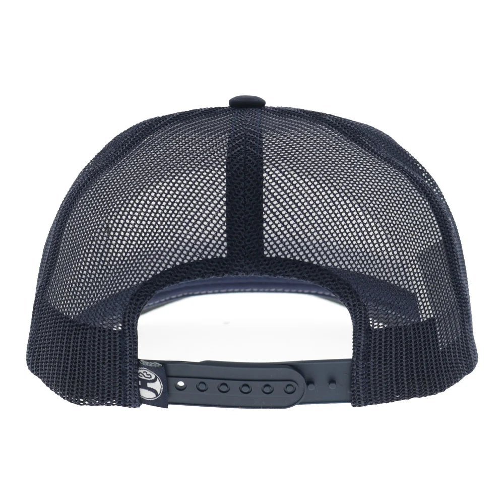 Hooey Men’s Salado Trucker Hat - White/Navy with Red/White/Navy Patch