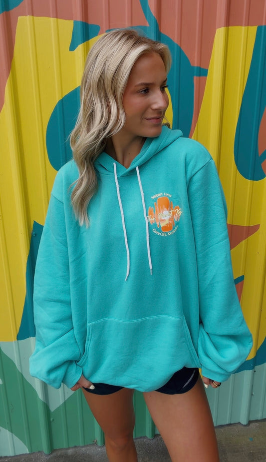 Support Local The Market Ky Hoodie Sweatshirt - Teal
