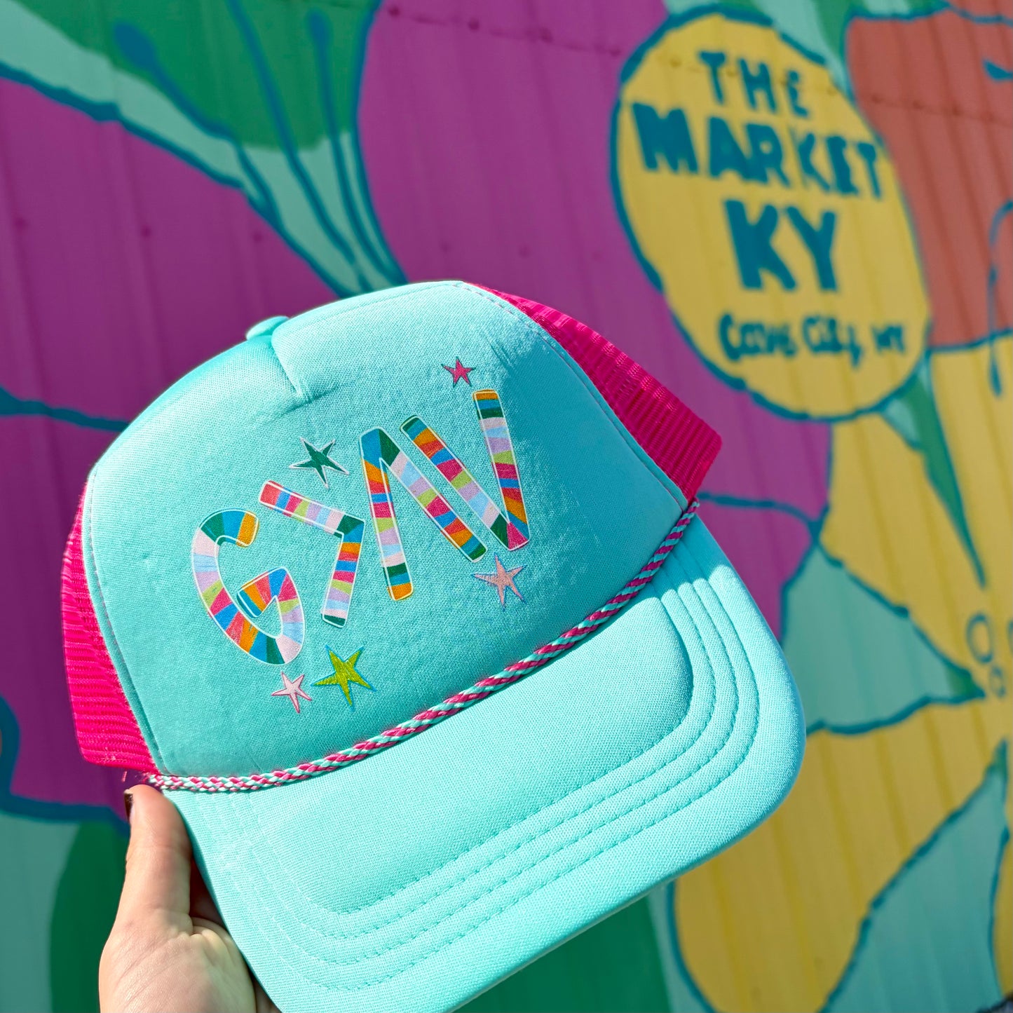 God is Greater Neon Two-Tone Trucker Hat