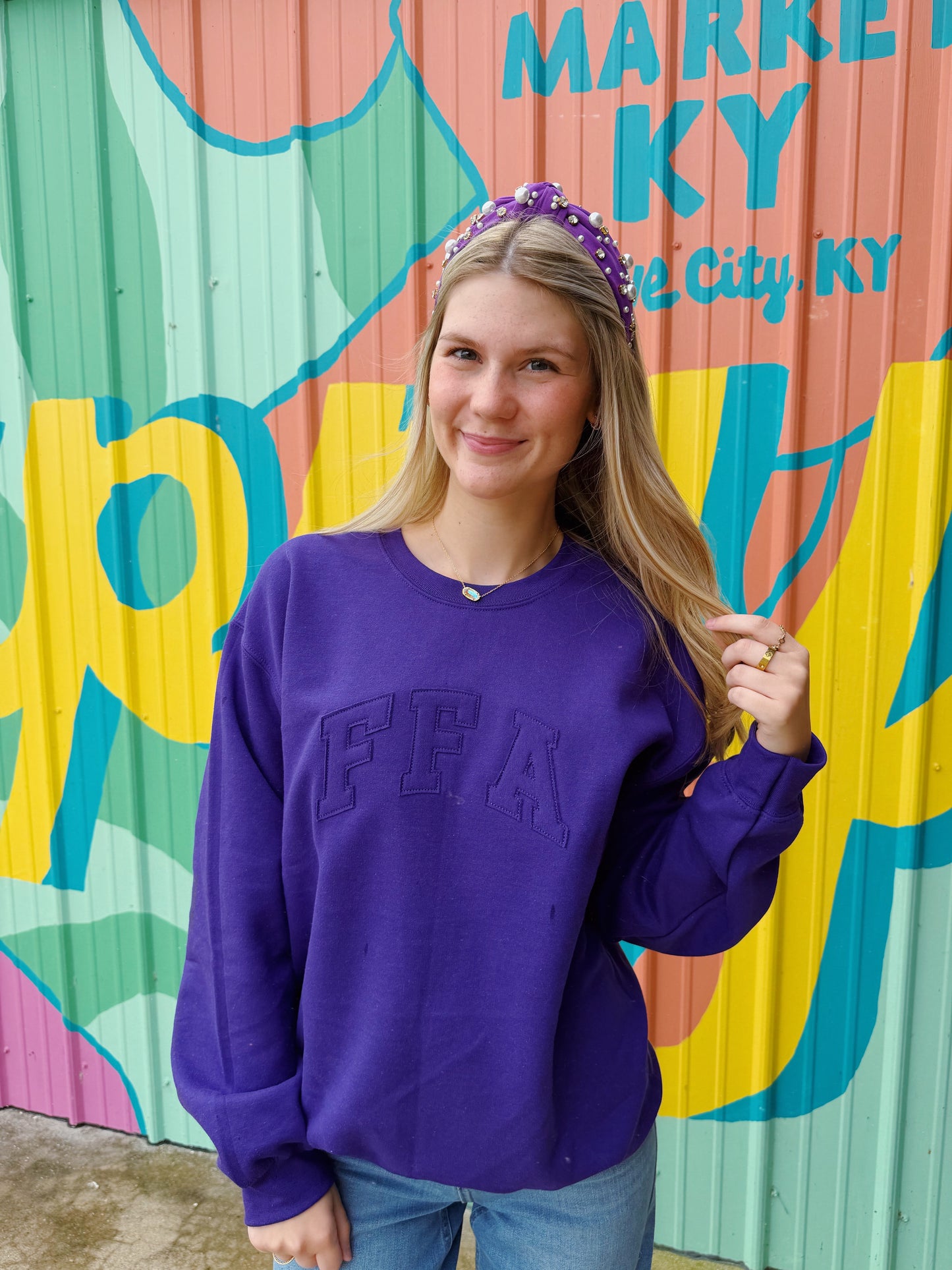 FFA Appliqué Crewneck - Purple