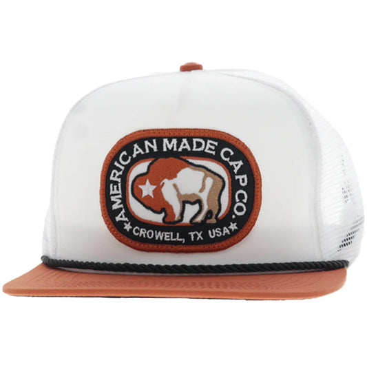 Hooey AMCC Trucker Snapback Hat - White/Orange
