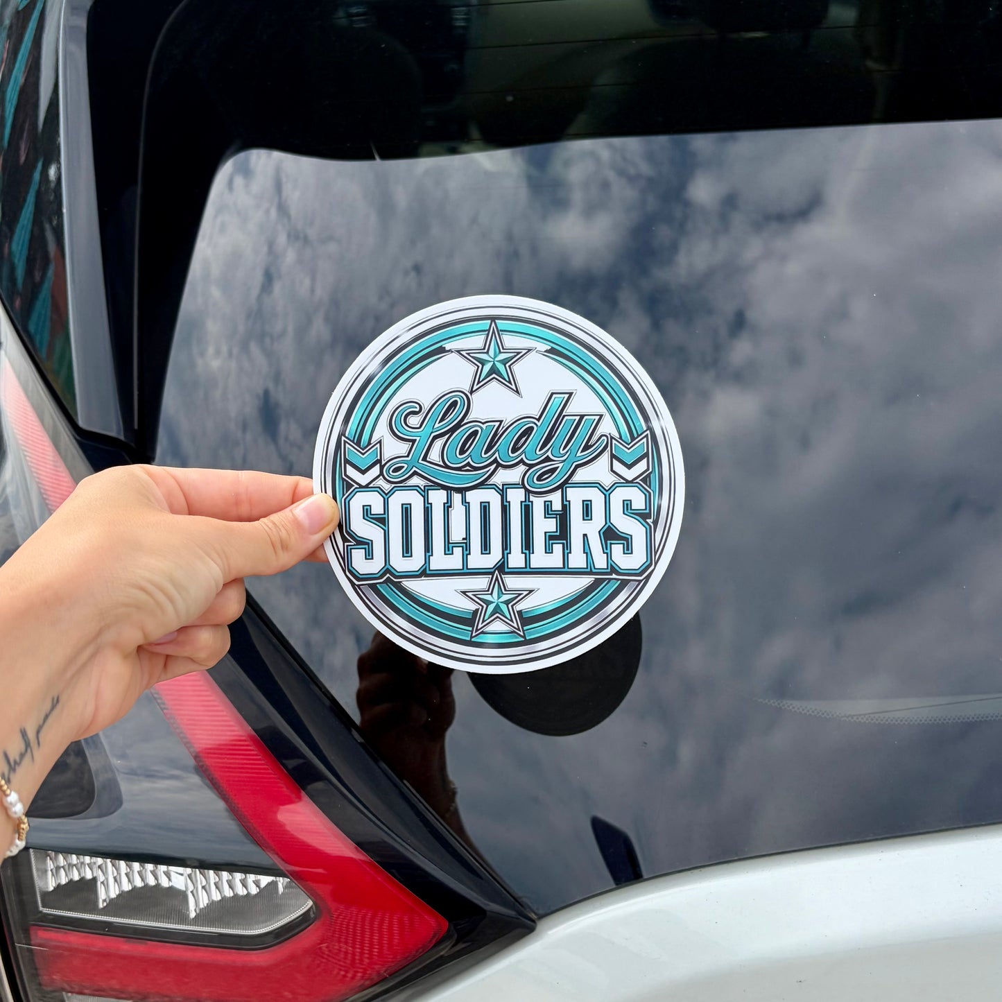 Lady Soldiers Circle Logo 5in Window Decal Sticker
