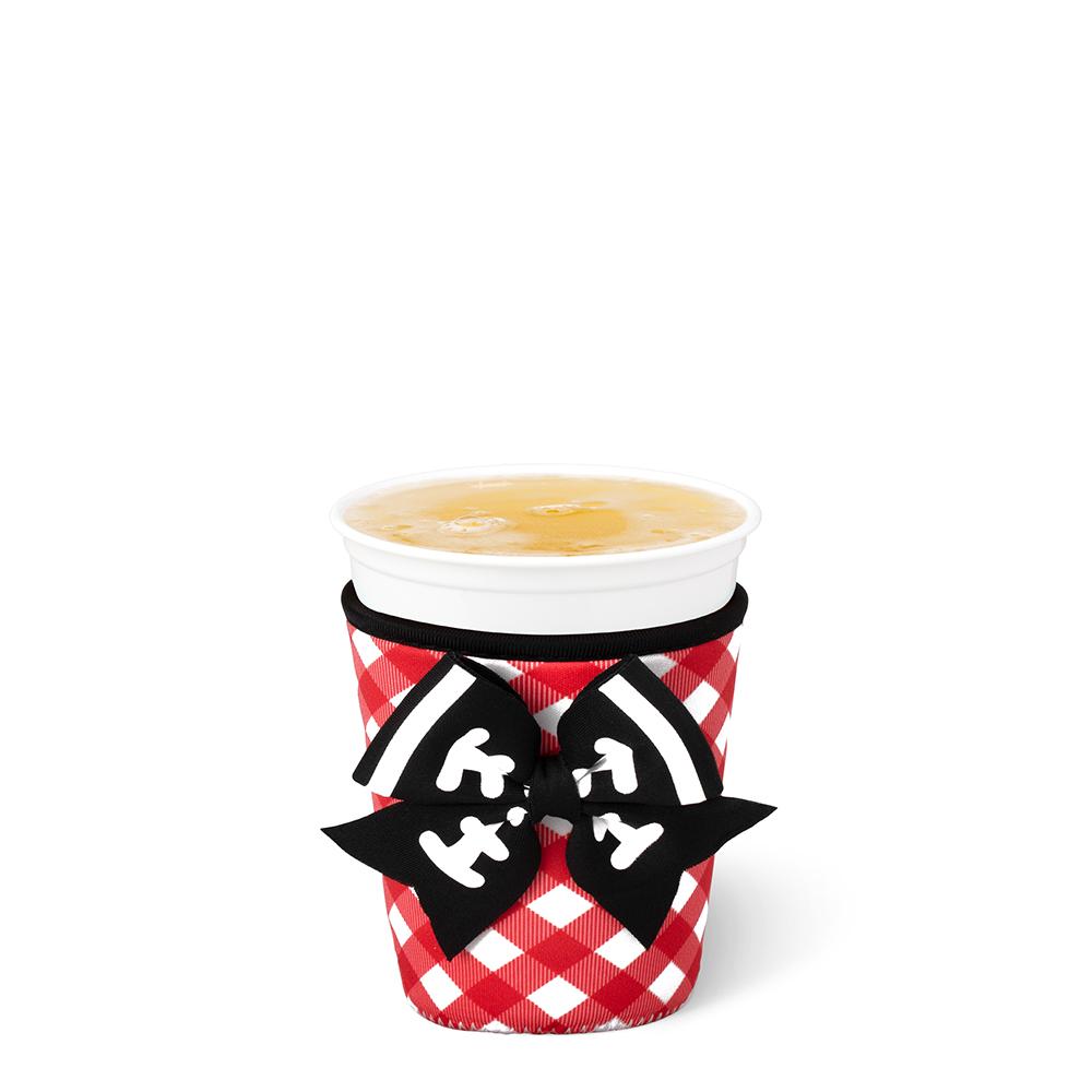 Gameday Gingham Red + Black Swig Iced Cup Coolie (Small)