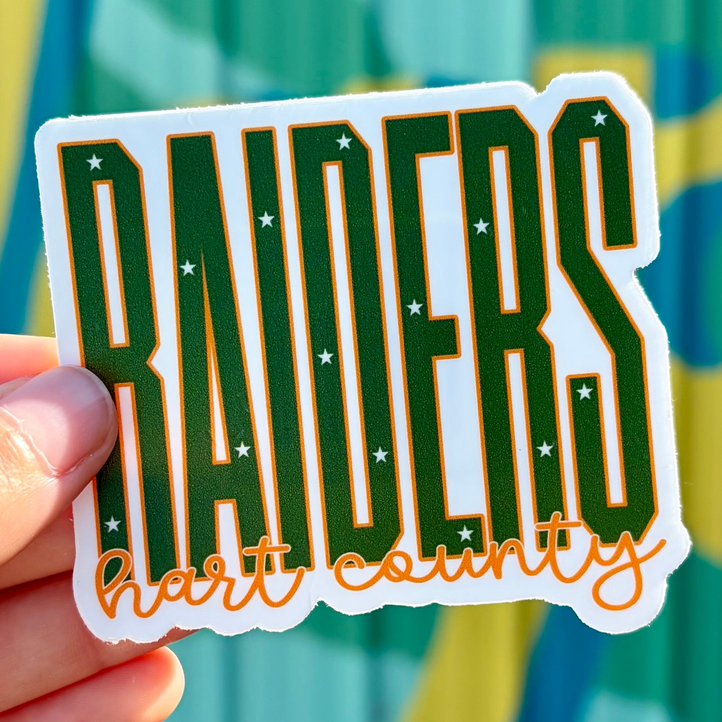 Hart County Raiders Stars & Script Sticker