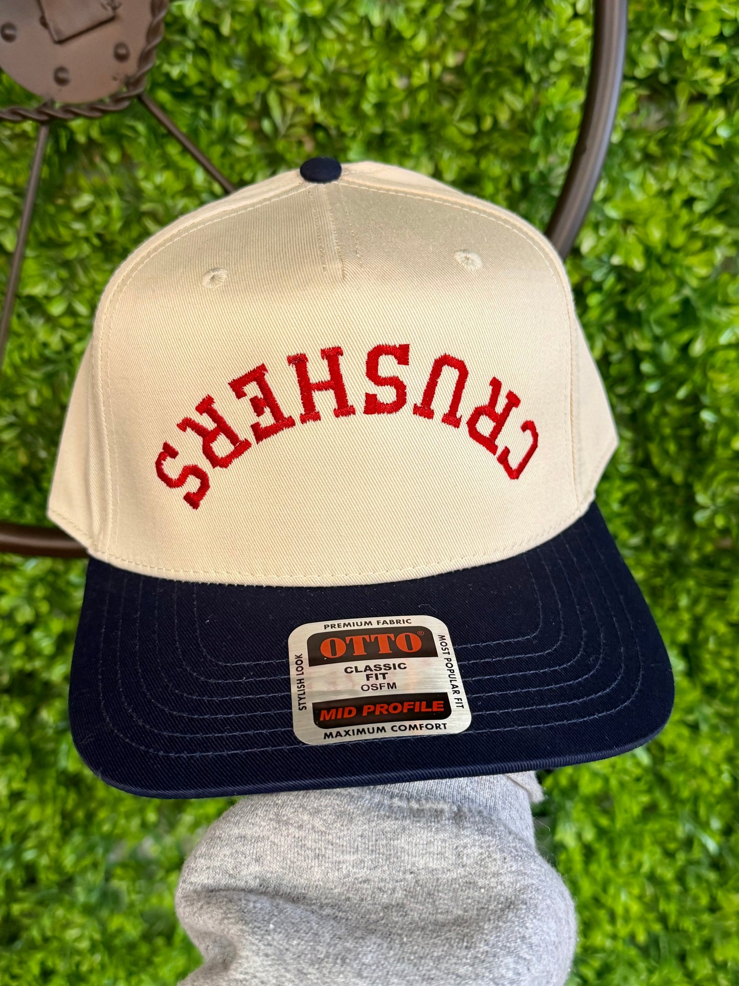 Crushers Flipside & Reverse Two Tone Vintage Hat: Navy & Tan