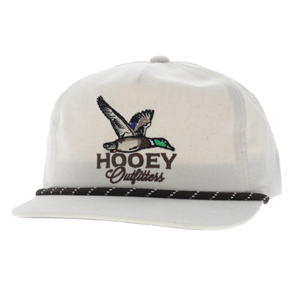 Hooey Outfitters Men’s Hat - Mallard 5-Panel Full Surround Cream Snapback