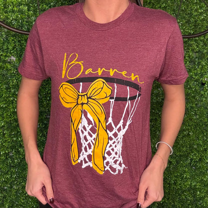 Barren Basketball Bow Tee (Youth & Adult)