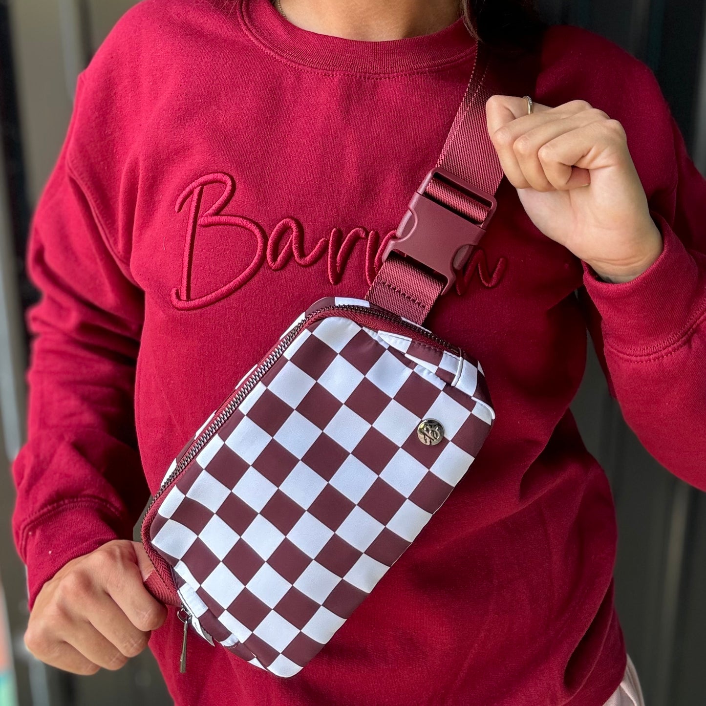 School Spirit Checkered Belt Bags (Options)