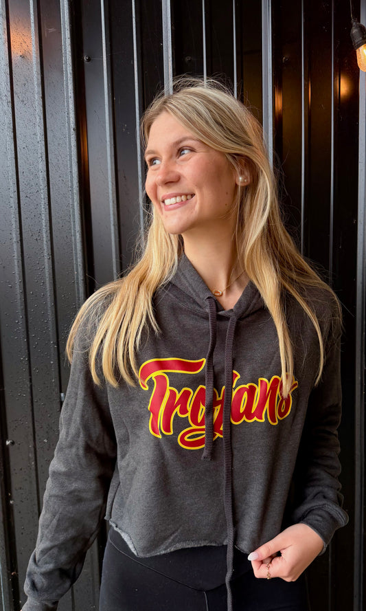 Trojans Cropped Hoodie