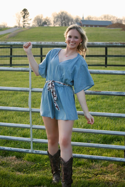 Denim Romper