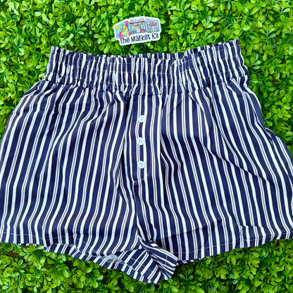 Comfy Boxer Shorts: Black Striped