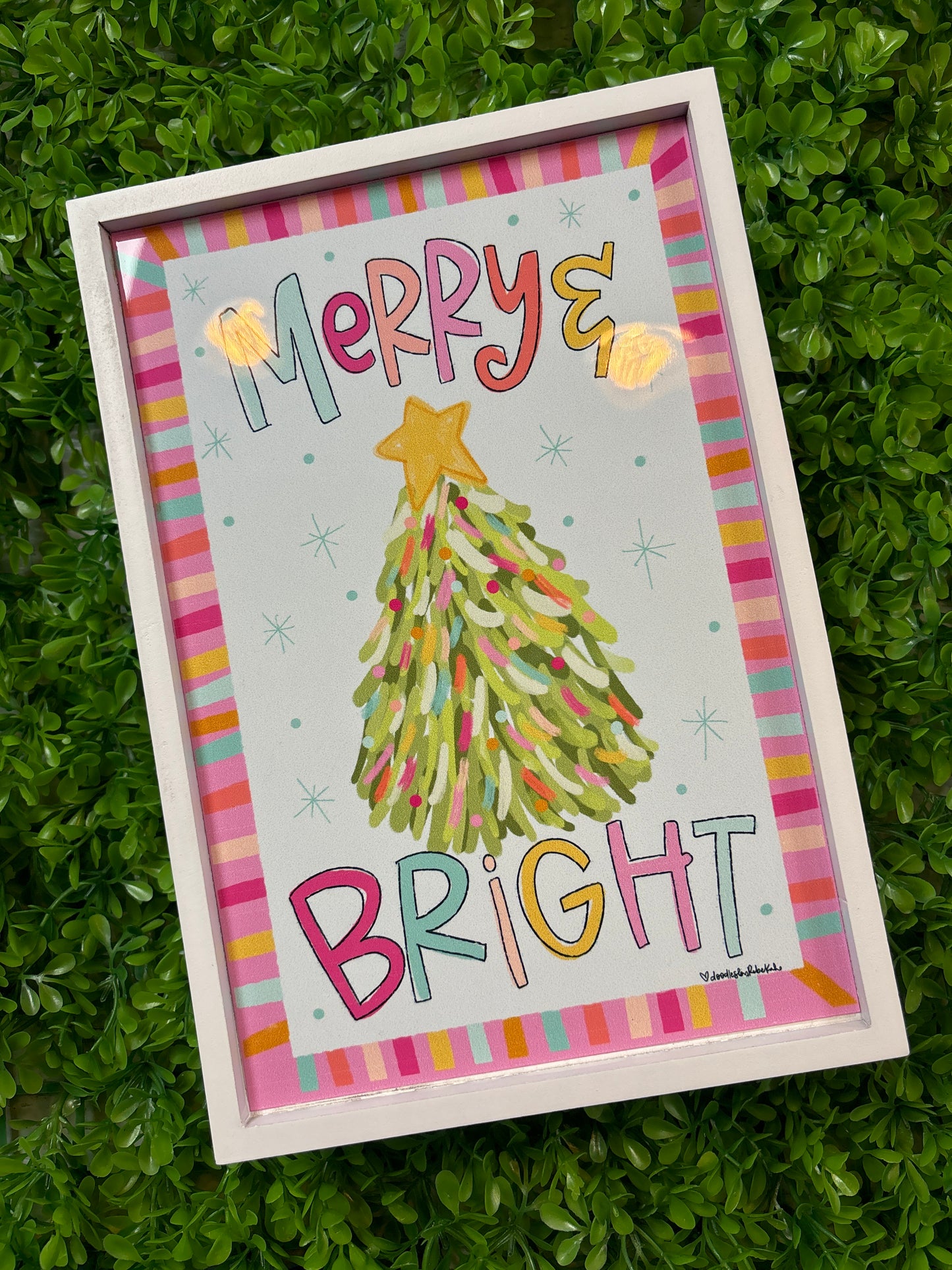 Merry & Bright Framed Sitter