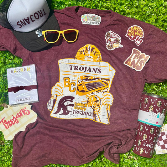 Barren Trojans Football Newspaper Tee (Adult & Youth)