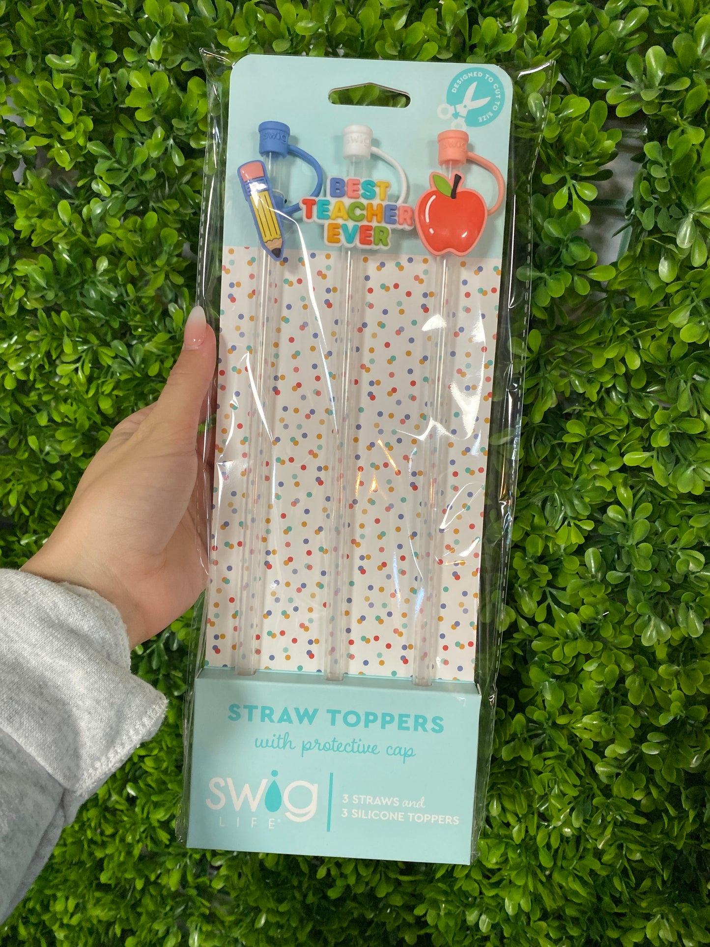 Teacher Life Swig Straw Toppers Set