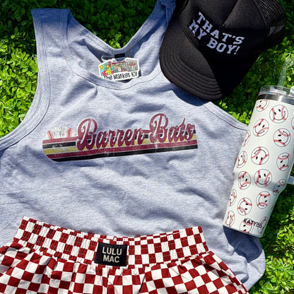 Retro Barren River Bats Tank - Gray