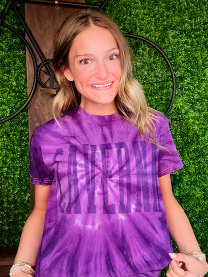 Caverna Tie-Dye Tee - Purple