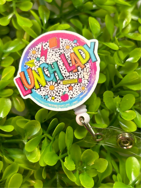 Lunch Lady Badge Reel