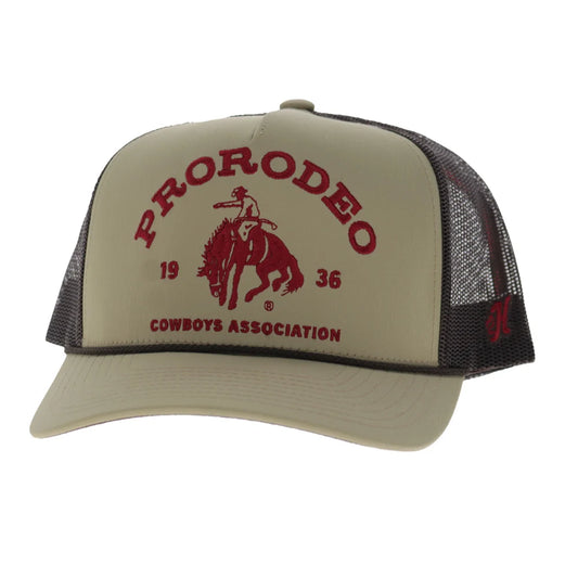 Hooey ProRodeo Trucker Snapback Hat - Tan/Brown