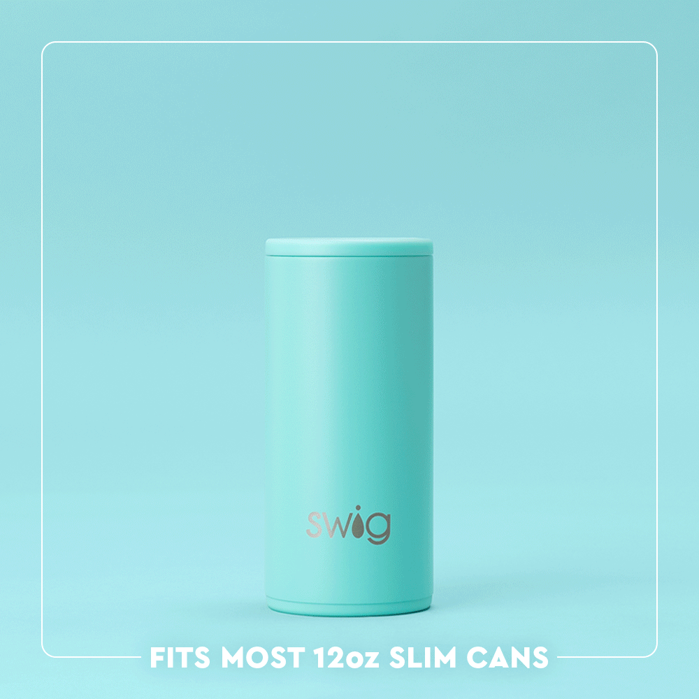 Swig Football Skinny Can Cooler 12oz