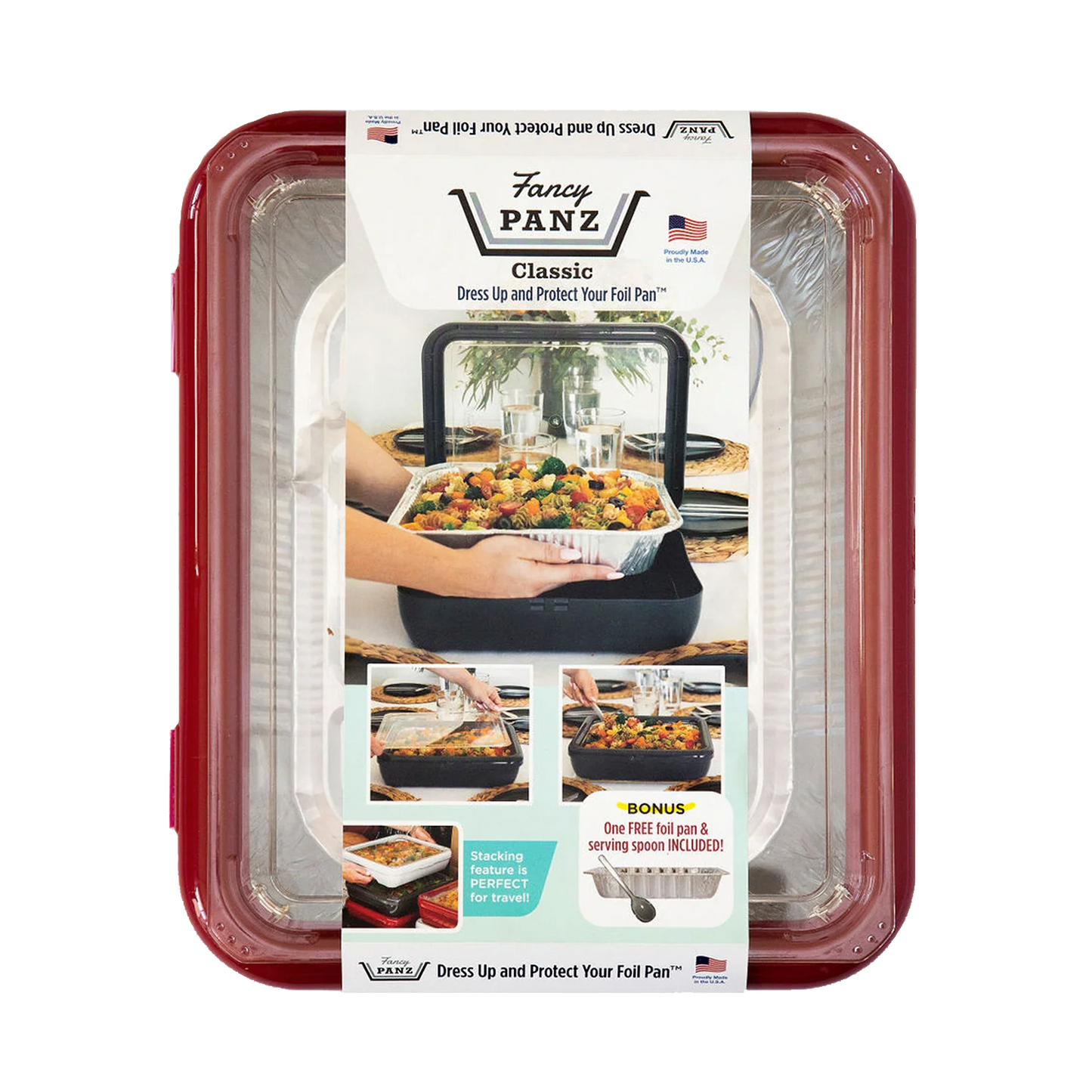 Classic Set - Pan Frame w/ Lid & Serving Spoon - Red