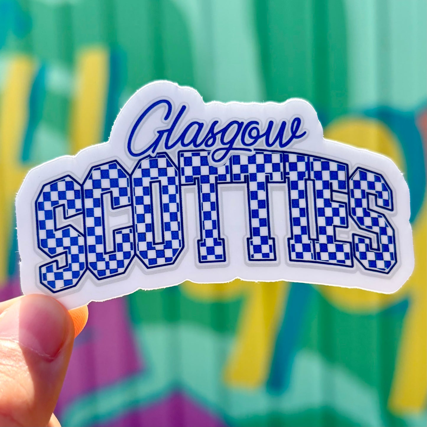 Glasgow Scotties Checkered Sticker