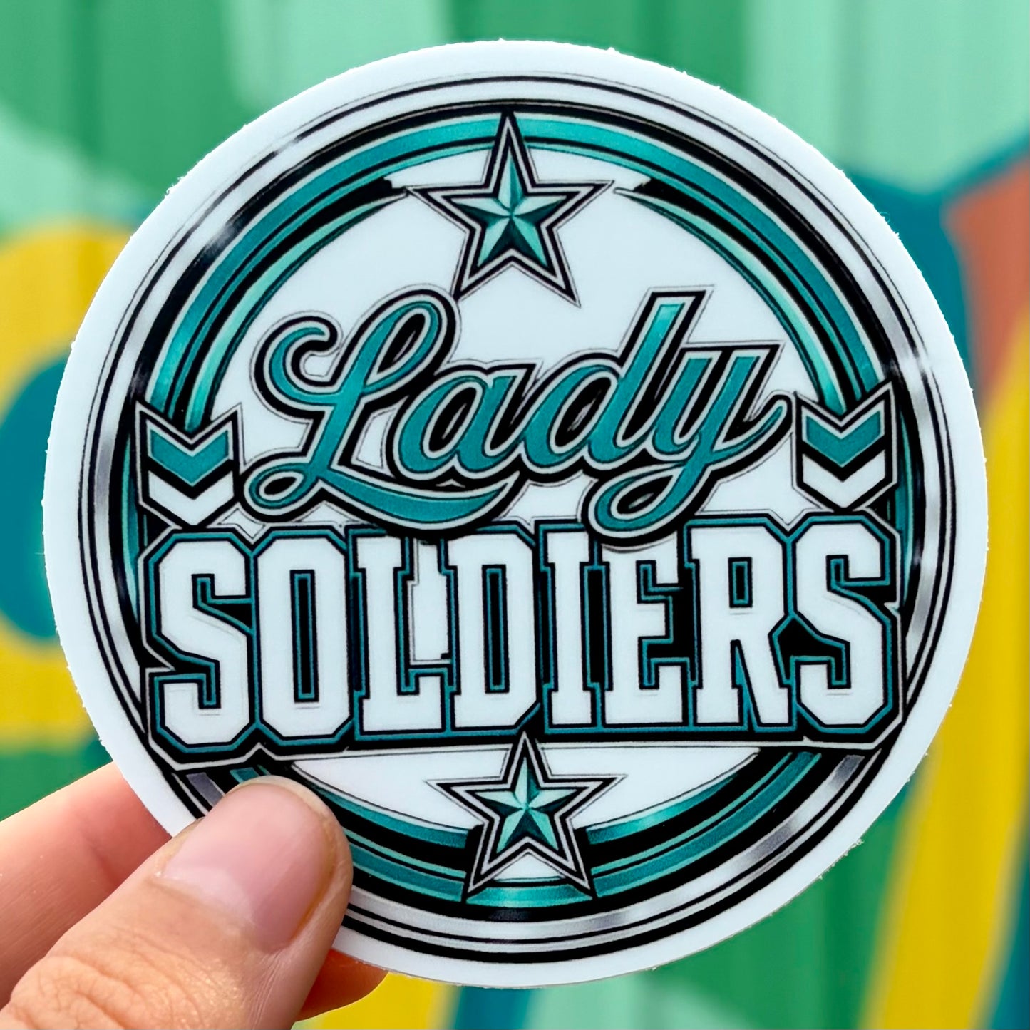 Lady Soldiers Circle Logo Sticker
