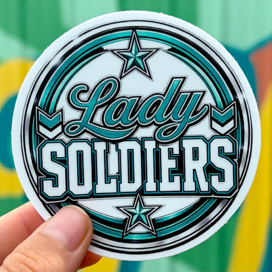 Lady Soldiers Circle Logo Sticker