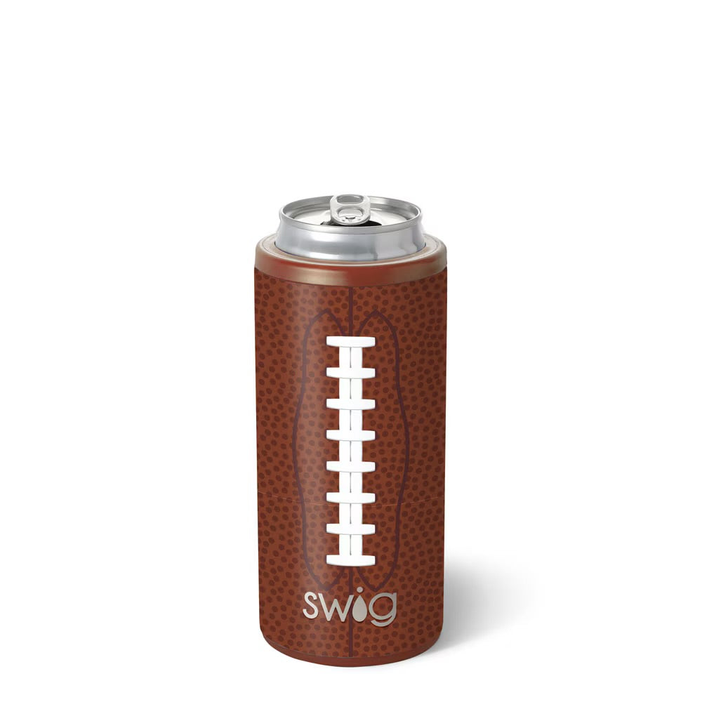 Swig Football Skinny Can Cooler 12oz