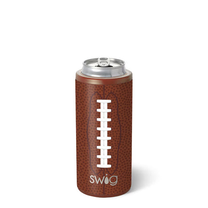 Swig Football Skinny Can Cooler 12oz
