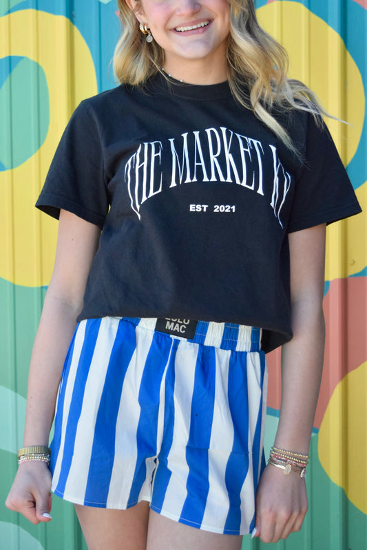 Lulu Mac Stripe Shorts - Royal Blue & White