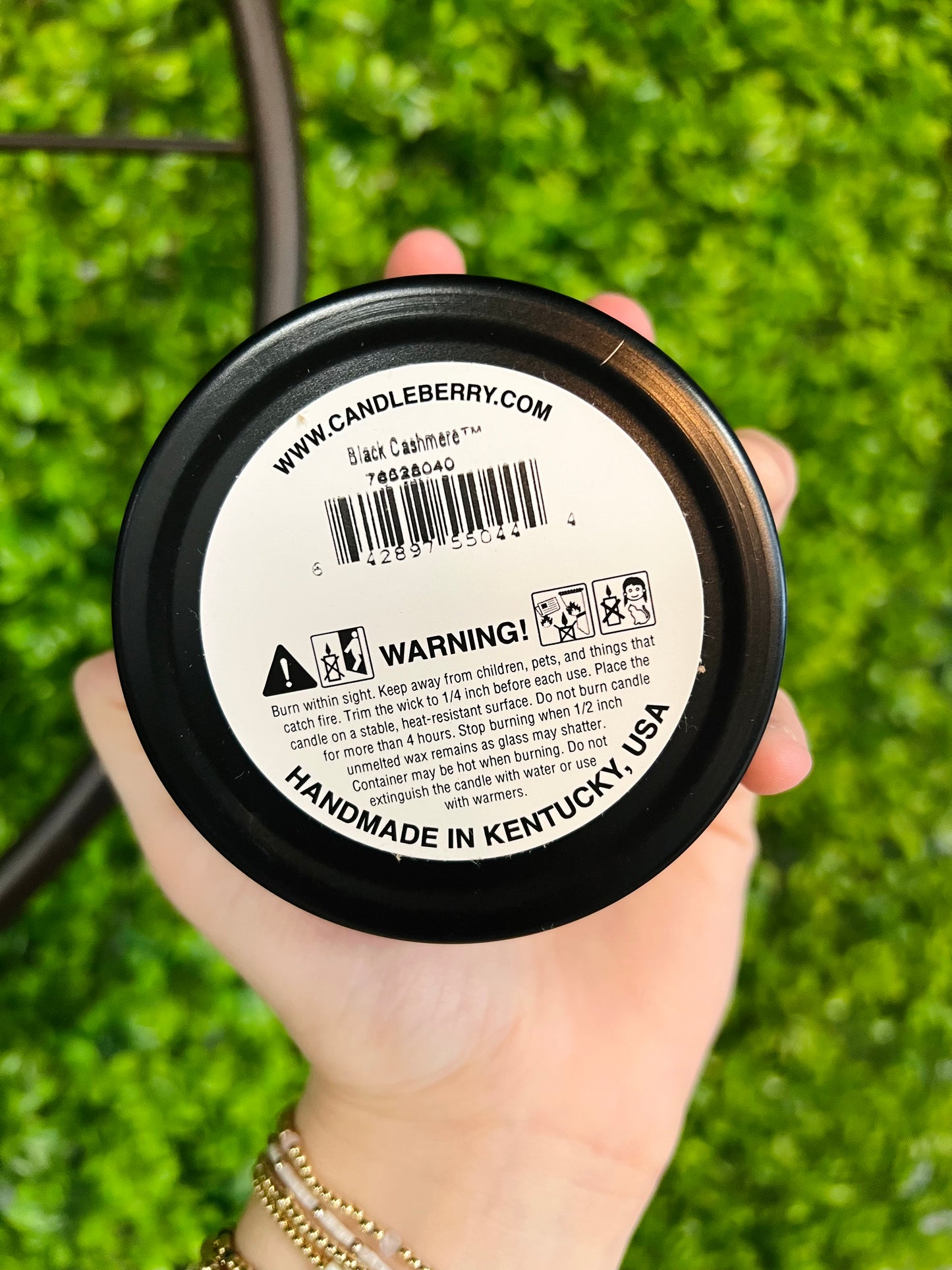 Candleberry Travel Tin - Black Cashmere
