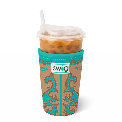 Boot Scootin’ Turquoise Iced Cup Coolie (Medium)