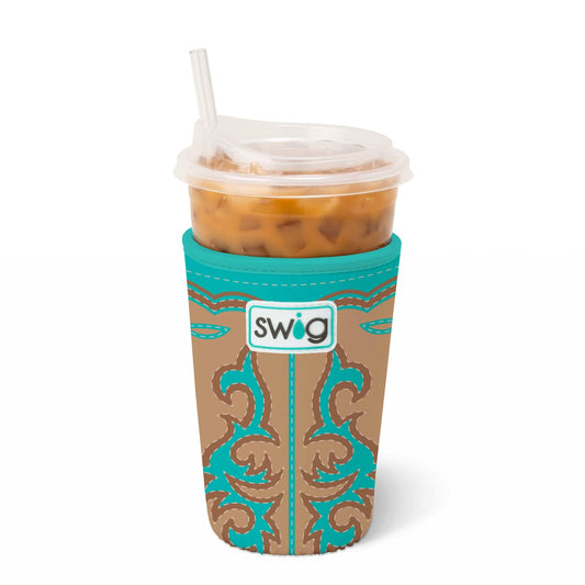 Boot Scootin’ Turquoise Iced Cup Coolie (Medium)
