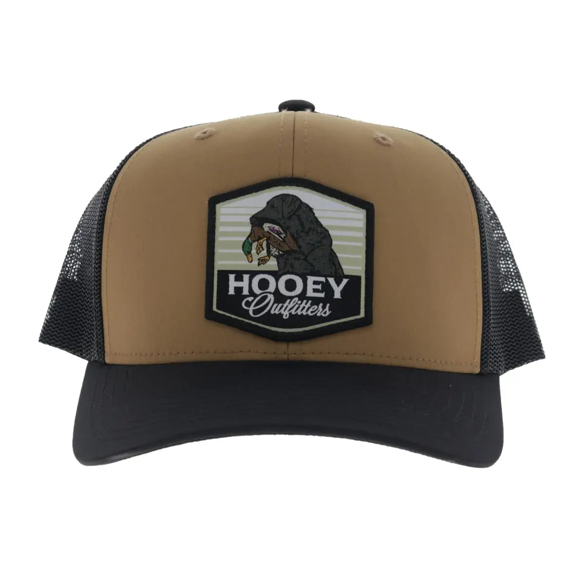 Hooey Men’s Remi Trucker Hat - Tan with Black Lab Dog Patch