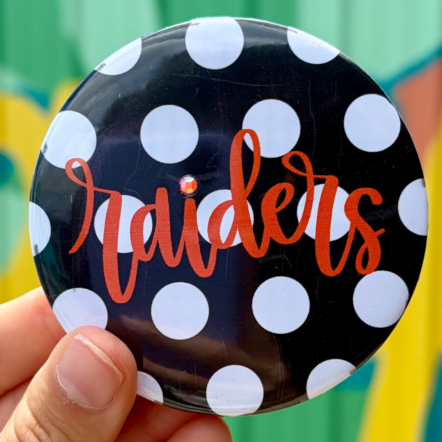 Polka Dot Raiders Button