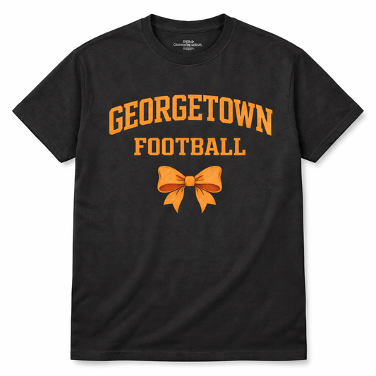 Tigers Football Bow Tee or Sweatshirt - Black