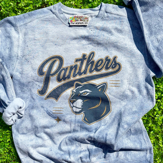 Panthers Varsity Mascot Acid Wash Comfort Colors Sweatshirt