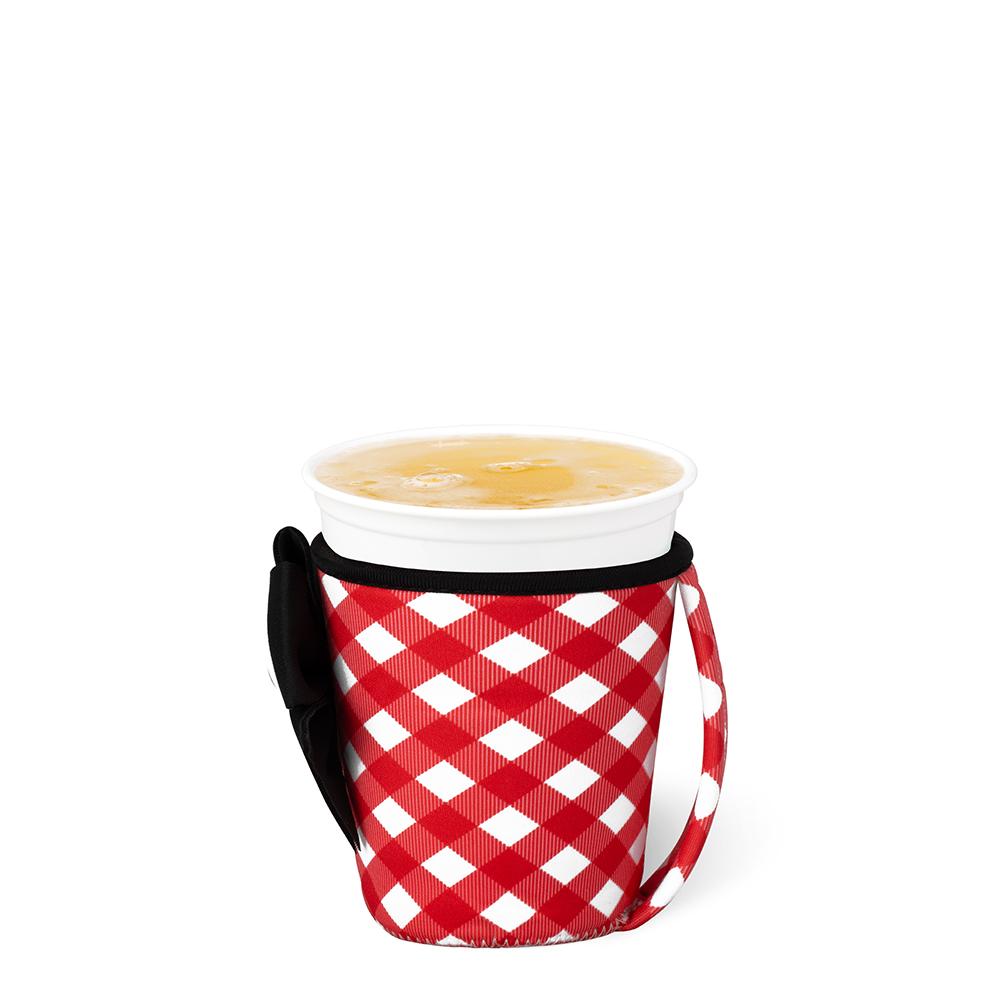 Gameday Gingham Red + Black Swig Iced Cup Coolie (Small)