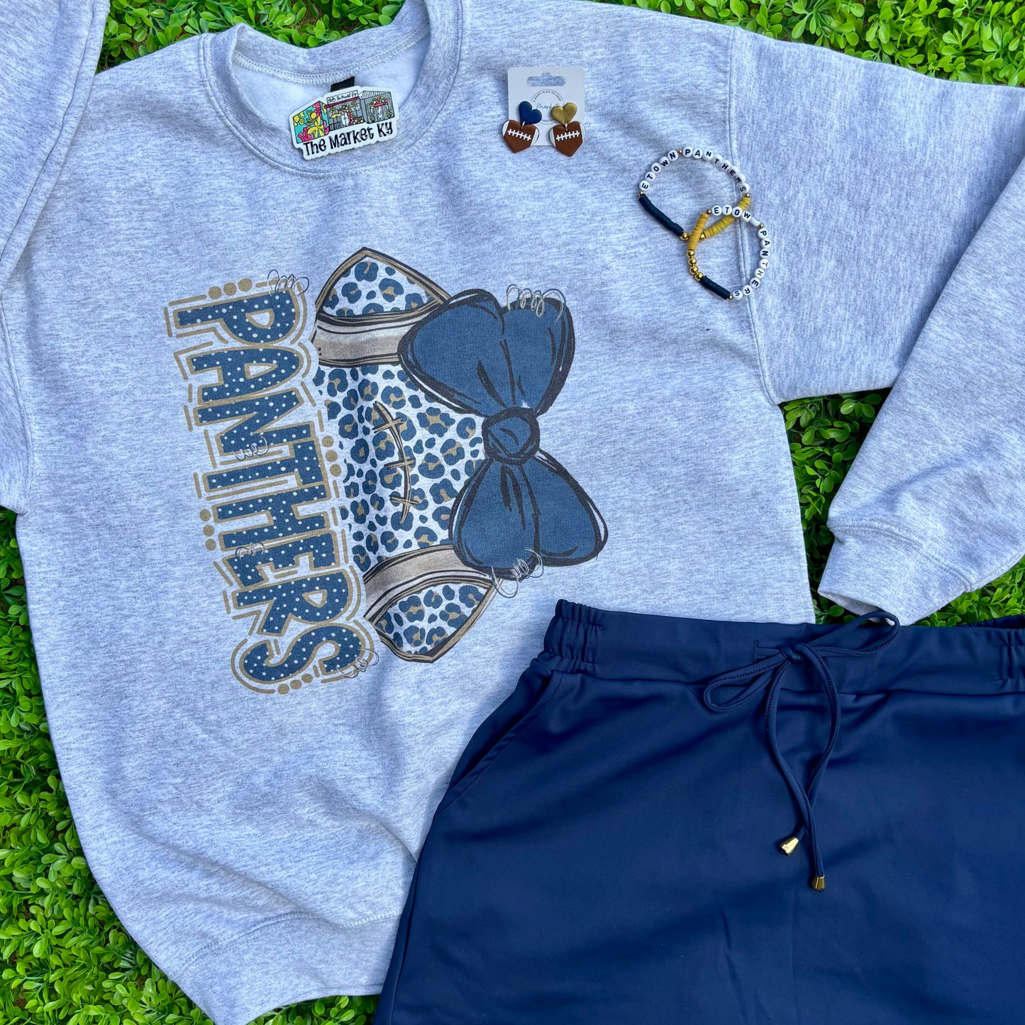 Panthers Cheetah Print Football Sweatshirt