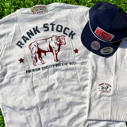 Hooey Charbray Rank Stock Pocket Tee - Cream