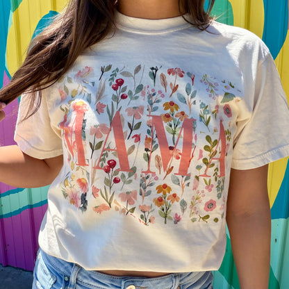 Mama Floral Comfort Colors Tee