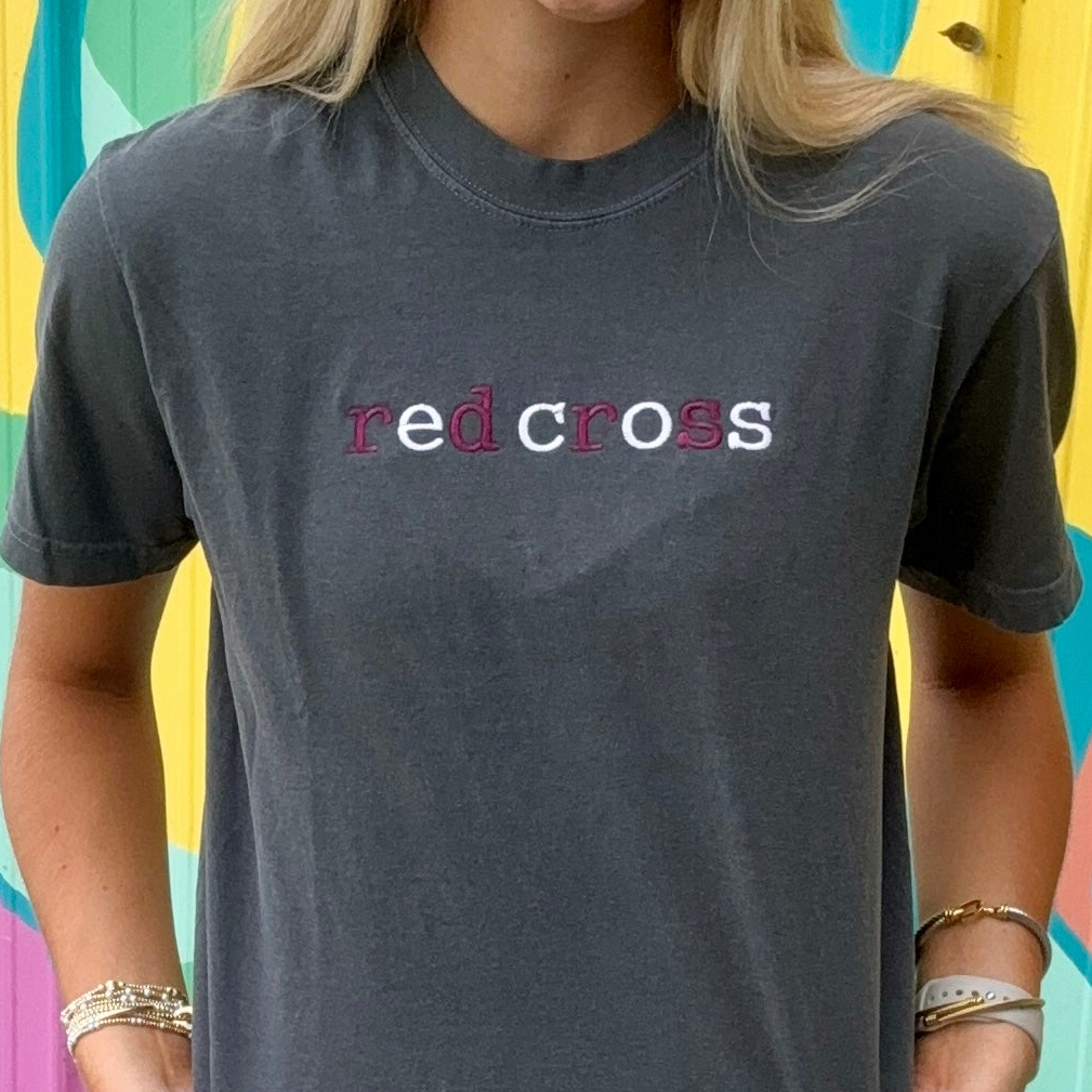 Red Cross Elementary Embroidered Comfort Colors Tee (Youth & Adult)