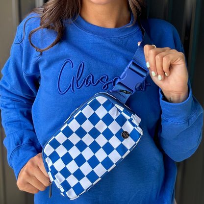 School Spirit Checkered Belt Bags (Options)