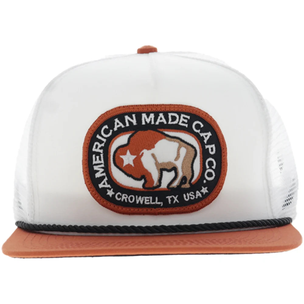 Hooey AMCC Trucker Snapback Hat - White/Orange